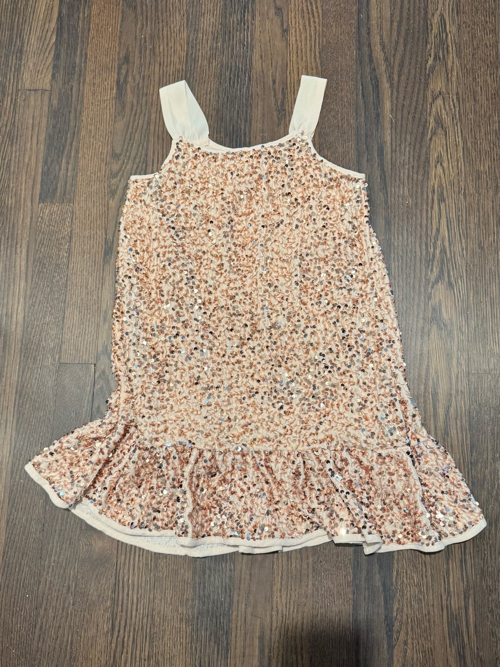 Cotton On Sequined Rose Gold kids Party Dress